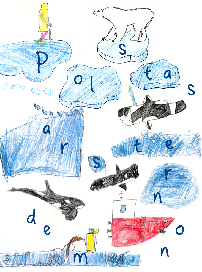 Foto Zeichnung Polarforscherrätsel